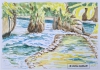 Die Sorgue bei Fontaine de Vaucluse, 21 cm x 29 cm